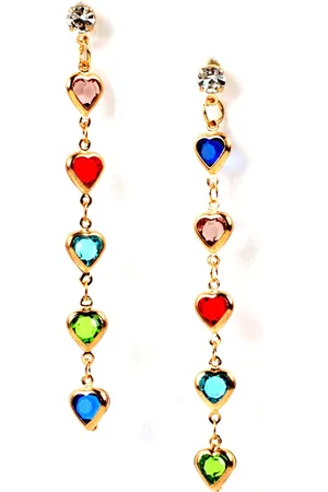 Jewelz Gold-Plated Contemporary Drop Earrings