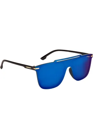 VOYAGE Unisex Blue Lens & Black Wayfarer Sunglasses with UV Protected Lens