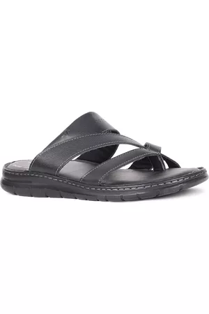 Bata Men Textured Leather Comfort Sandals