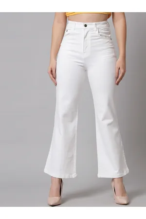 BAESD Women Wide Leg High -Rise Stretchable Jeans