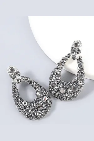 Bellofox Silver-Toned Contemporary Chandbalis Earrings