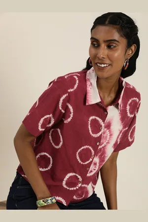 Taavi Shibori Tie & Dye Printed Casual Shirt