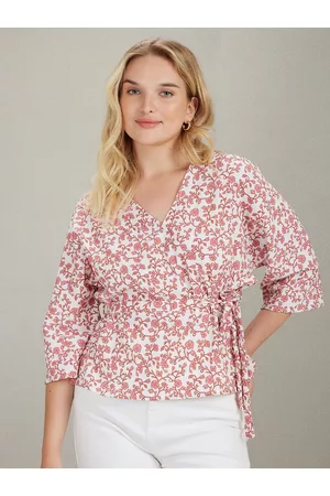 Ralph Lauren Floral Printed Puff Sleeve Wrap Top