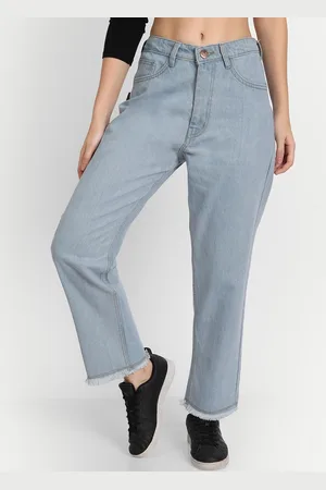 AngelFab Women Jean Straight Fit Mid-Rise Jeans