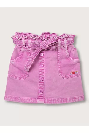 Blue Giraffe Girls Ruffle Detail Mini-Length Skirt