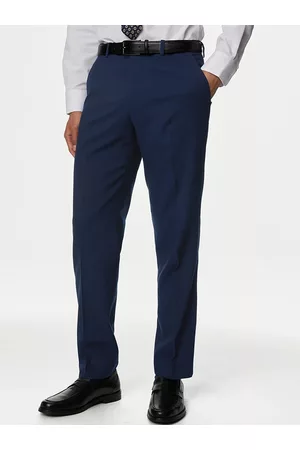 MARKS  SPENCER Regular Fit Men Blue Trousers  Buy MARKS  SPENCER Regular  Fit Men Blue Trousers Online at Best Prices in India  Flipkartcom