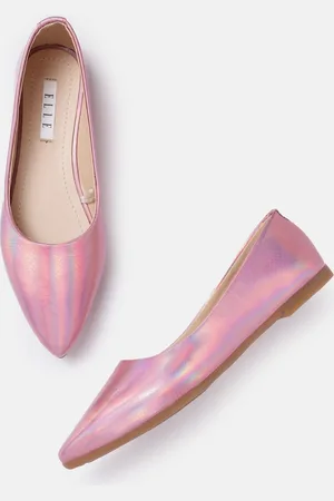 Elle Women Textured Iridescent Effect Ballerinas