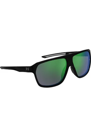 Under Armour Green Rectangular Sunglasses with UV Protected Lens