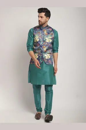 Kaifoo Regular Kurta with Churidar & Nehru Jacket