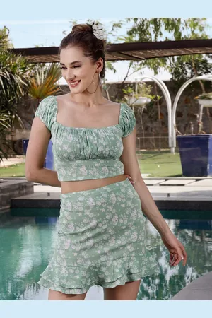 Sera Women Mint Green Printed Co-Ord Set