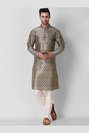 Koshin Ethnic Motifs Printed Mandarin Collar Regular Kurta With Pyjamas