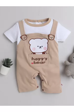 BUMZEE Infant Boys Printed Cotton Rompers