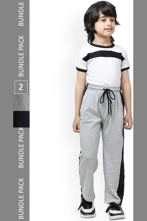 IndiWeaves Boys Pack Of 2 Pure Cotton Track Pants