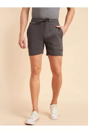 Sweet Dreams Men Grey Mid-Rise Cotton Shorts