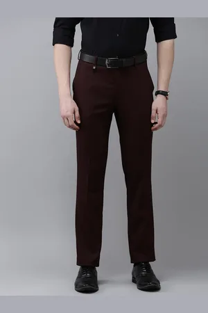 V Dot Men Textured Skinny Fit Trousers