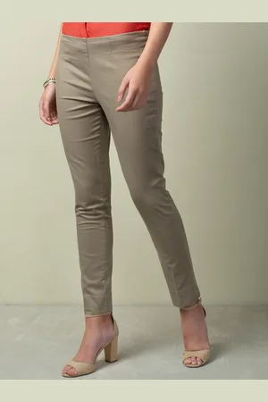 Fabindia Women Cotton Slim Fit Trousers