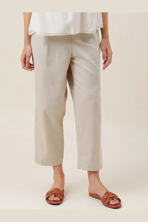 Fabindia Women Cotton Pleated Culottes Trousers