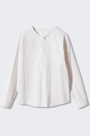 MANGO Boys Vertical Striped Casual Shirt