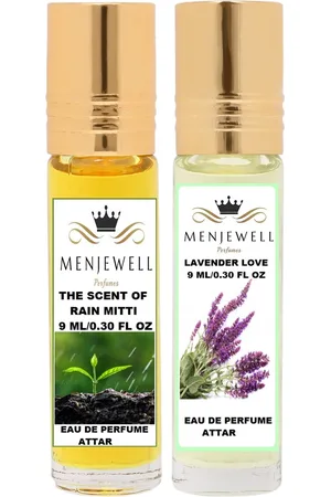 Menjewell Pack of 2 RainMitti & Lavender Floral Attar