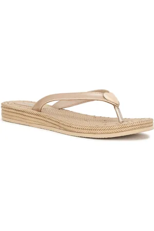 Bata Textured T-Strap Flats