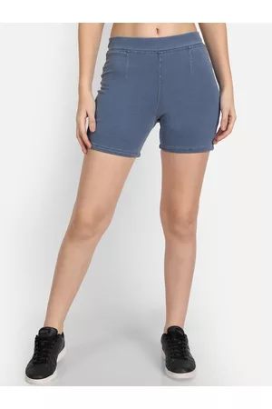 AngelFab Women High-Rise Denim Shorts
