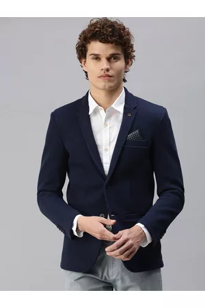 SHOWOFF Men Single-Breasted Notched Lapel Slim-Fit Blazer