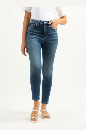 Benetton Women Blue High-Rise Light Fade Cotton Jeans