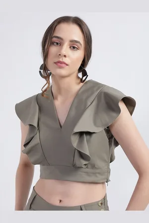 CENTRESTAGE Flutter Sleeve Crop Top