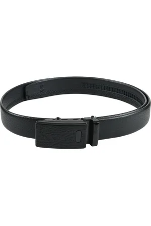 Mast & Harbour Men Black Textured Formal Belt
