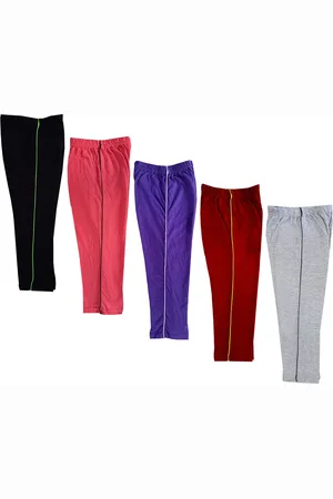 IndiWeaves Girls Pack of 5 High-Rise Cotton Capris