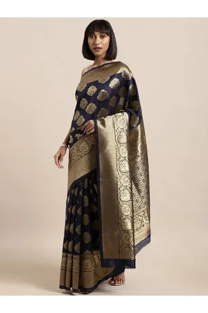 Kalini Floral Woven Design Zari Banarasi Saree