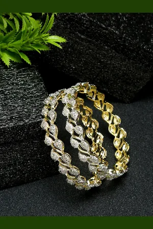 Anouk Set Of 2 Gold-Plated Stone-Studded Bangles