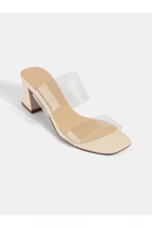 LEMON & PEPPER Open Toe Block Heels