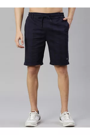 Thomas Scott Men Checked Mid-Rise Slim Fit Sports Shorts