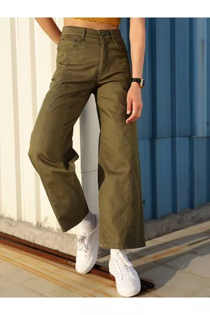 Buy Green Trousers  Pants for Women by Vero Moda Curve Online  Ajiocom