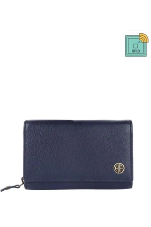 HAMMONDS FLYCATCHER Women Blue Leather Three Fold Wallet