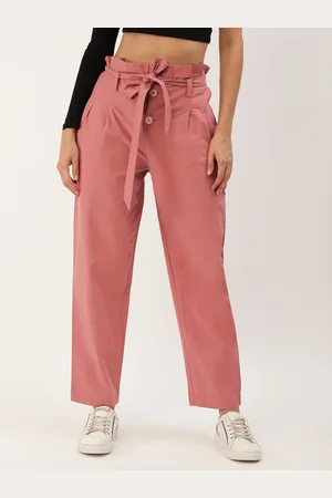 IQRAAR Women Regular Fit High-Rise Trousers