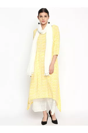 Pantaloons Women White Solid Pure Cotton Dupatta