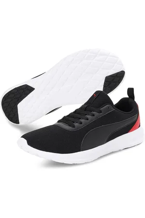 PUMA Men Black Woven Design Sneakers