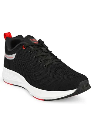 Campus Men Black Mesh Running Non-Marking Shoes