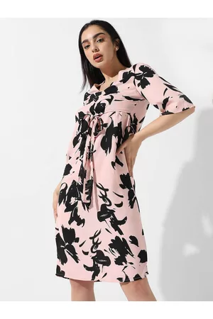 Campus Floral Print Empire Dress