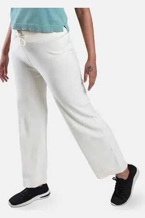 BlissClub Women Mid-Rise Straight Pure Cotton Track Pants