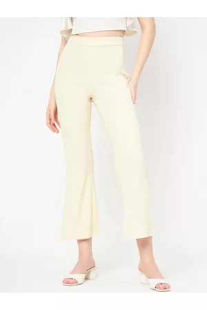 MADAME Women Cropped Bootcut trousers