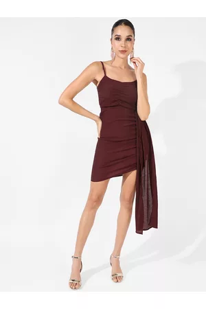 Campus Shoulder Straps Sheath Mini Dress
