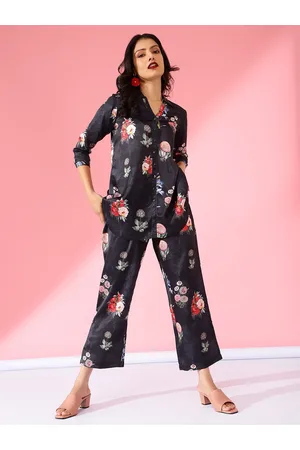 Bani Women Floral Printed Shirt & Trousers