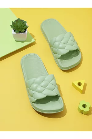 Kook N Keech Women Basketweave Textured Sliders