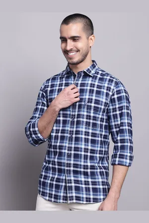CANTABIL Comfort Opaque Checked Cotton Casual Shirt
