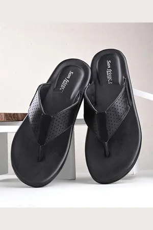 San Frissco Men Textured Open Toe Comfort Sandals