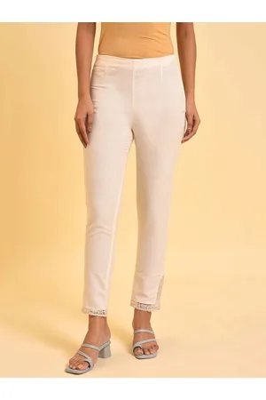 W Omen hite Slim Fit Cigarette Trousers