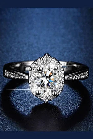 Designs & You Silver-Plated American Diamond Studded Adjustable Finger Ring